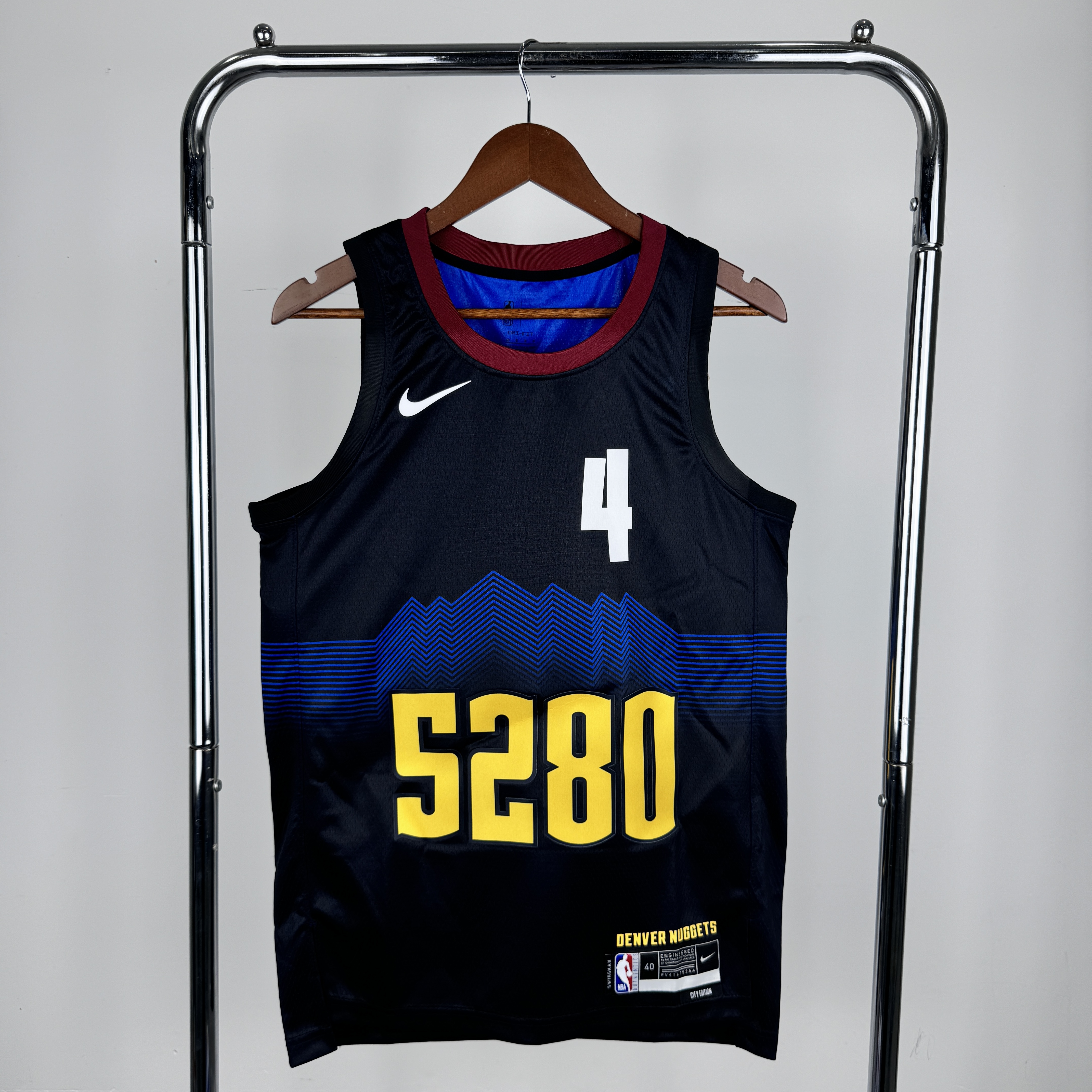 Men Denver Nuggets #4 Westbrook Black City Edition Nike 2024 NBA Jersey